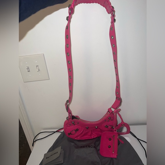 Balenciaga Le Cagole XS Shoulder Bag Purse Extra Small Pink Leather w/ Dust Bag - Picture 5 of 16